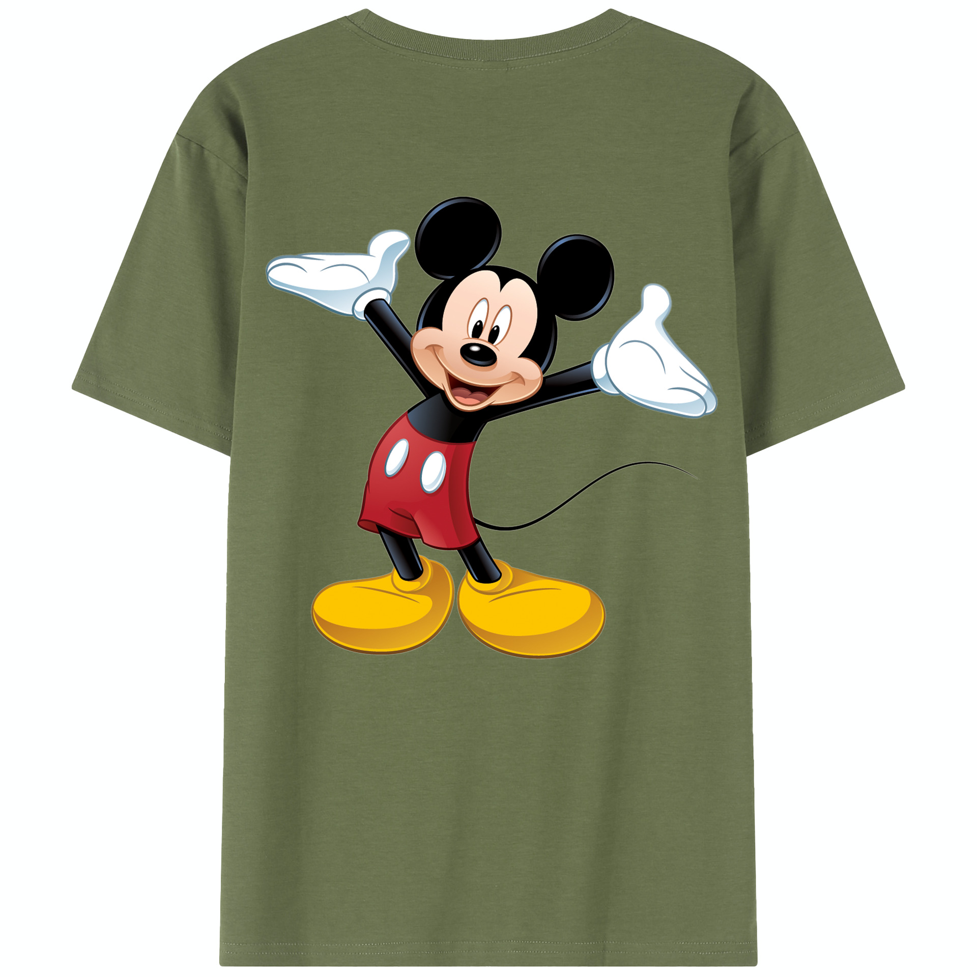 （画像用） ミッキーマウス Mickey Mouse 綿100％半袖Tシャツ（背面プリント）